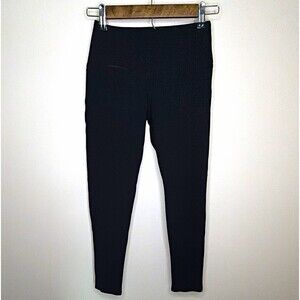 Athena Marie Women’s Black Solid Ankle Pull-On Leggings Petites PS